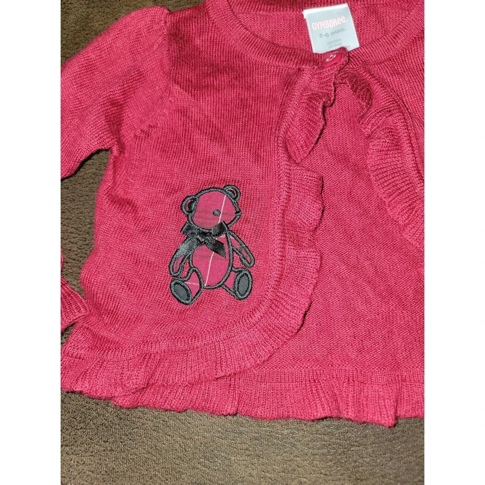 Gymboree layette line holiday traditions Christmas teddy bear sweater 3 6 months